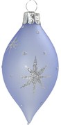 Bella Rose Sklenená vianočná ozdoba Oliva Mat Svetlomodrá