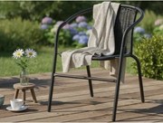 Záhradná stolička Rachel, čierna%