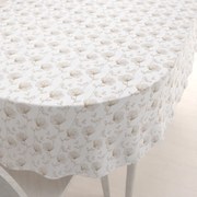 Biante Bavlnený oválny obrus Sandra SA-252 Béžové poľné kvety 100x140 cm