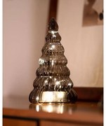 SIRIUS LED světelný stromek, skleněný, hnědý, 23,5 cm