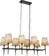 Searchlight 30690-8BK - Luster na reťazi GOTHIC 8xE14/60W/230V čierna