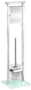 WENKO 22992100 - WC kefa DEBAR 18x73 cm nerez/satin/biela