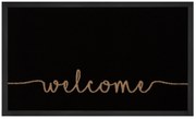 Protišmyková rohožka Welcome 103796 Anthracite Creme – na von aj na doma, 45x75, šedá, chodba / predsieň, Hanse Home