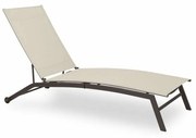 Záhradné ležadlo s kolieskami béžová, 195 x 90 x 63 cm