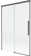 Mexen Rox, 2-krídlová posuvná vaňová zástena 120 x 150 cm, 8mm číre sklo, brúsený grafit profil, 8C9-120-001-66-00