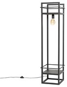 Priemyselná stojaca lampa čierna - Cage Rack