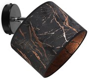 Bodové svietidlo Werona 3, 1x čierne textilné tienidlo so vzorom, (možnosť polohovania), c