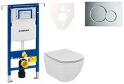 Cenovo zvýhodnený závesný WC set Geberit do ľahkých stien / predstenová montáž + WC Ideal Standard Tesi 111.355.00.5NE2