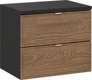 Kúpeľňová skrinka pod umývadlo s doskou 60 cm, sada Talia Casella (SET-TC B BLACK 60CM)