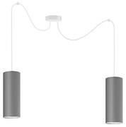 Luster na lanku ZIK 2xE27/40W/230V pavúk šedá