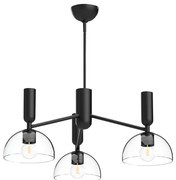 Alora Mood ALM-JUDE3-MB-CL - Luster na tyči JUDE 3xE27/60W/230V čierna