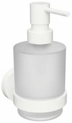 Sapho XR103W X-Round White dávkovač mydla 200 ml, mliečne sklo/biela