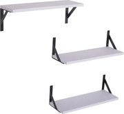 Súprava 3 kusov políc Lamezia, biela%