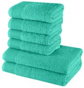 Sada 6 kusov bavlnených osušiek a uterákov Bella svetlozelená EMI