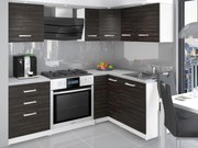 Kuchynská linka Belini 300 cm eben kráľovský s pracovnou doskou Jowisz  TOR JOWISZ/3/WT/HK/0/P