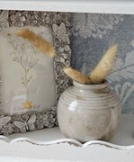 Svetlo hnedo-šedá baňatá vázička Mitto - Ø 8*8 cm