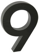 Domové číslo "9", RN.100LV, brúsené, čierna