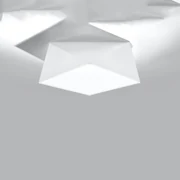 Stropné svietidlo Hexa, 1x biele plastové tienidlo, (biely plast), (35 cm)
