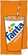 Plážová osuška Fanta - motív Fresh Drink - 100% bavln, froté s gramážou 320 g/m² - 70 x 140 cm