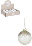 Vianočná guľa sklenená "omrznutá" Ø8 cm 1143189