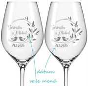 Svadobné poháre na víno Romance 2 ks