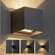 Brilagi - LED Vonkajšie nástenné svietidlo CUBE LED/6W/230V antracit IP54