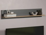 Nástenná polica Esteban 150 cm, antracit/dub evoke%