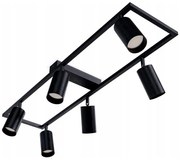 Bodové svietidlo 6xGU10/30W/230V čierne