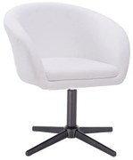 LuxuryForm DESIGN Stolička VENICE na čiernom kríži - biela