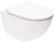 WC závesné VitrA Sento SmoothFlush vrátane sedátka, zadný odpad 7848-003-6147