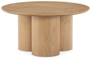 Okrúhly konferenčný stolík v dekore duba v prírodnej farbe ø 80 cm Lua – MOME