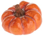 Jesenná keramická tekvica, 10 x 7 cm, oranžová