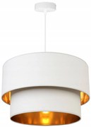 Závesné svietidlo Mediolan, 1x textilné tienidlo (výber zo 6 farieb), (výber z 3 farieb konštrukcie), (fi 40cm), g