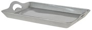 Stříbrmý melanínové podnos s ušami - 45 * 32 * 3 cm