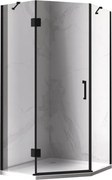 BPS-koupelny Päťuholníkový sprchovací kút KZ10A 80x80 BL čierna/transparent - bez vaničky