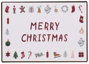 Ib Laursen Dekoratívna plechová ceduľa Merry Christmas