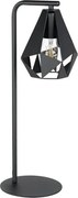 Eglo 43703 - Stolová lampa CARLTON 1xE27/60W/230V čierna