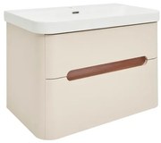 Kúpeľňová skrinka s umývadlom SAT Fusion 77,5x53x45 cm pieskovo-béžová matná SATFUSION280BEMW