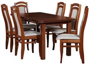 Jedálenská zostava Bachus 1+6 svetlý orech