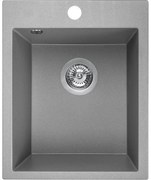 Laveo Chichi, 1-komorový granitový drez 390x480x205 mm, šedá, LAV-SBH_510T