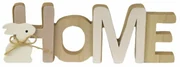 Drevený nápis HOME so zajačikom, 21,5 x 7,5 x 3 cm