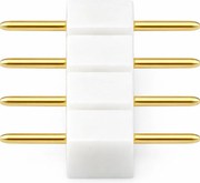 Vidlicový konektor pre RGB LED pásiky, 4-pinový rebríkový konektor, biely