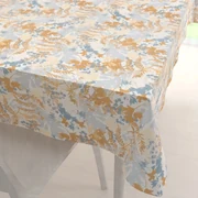 Biante Zamatový obdĺžnikový obrus Tamara TMR-043 Hnedo-modré designové rastliny 50x100 cm