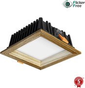 APLED - LED Podhľadové SQUARE WOODLINE LED/6W/230V 4000K 12x12 cm jaseň masív