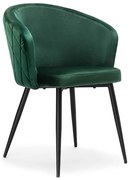 Jedálenská stolička HAMPTON zamatová, tmavozelená