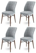 Súprava jedálenských stoličiek Flex Grey and Brown, 4 ks