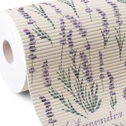 Kúpeľňová penová rohož / predložka PRO-025 Levandule na béžovom - metráž šírka 65 cm