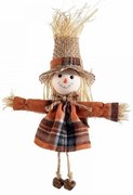 Závesný strašiak v oranžovej košeli 22 cm