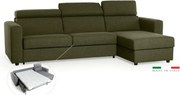 Rohová sedacia súprava na každodenné spanie TAVOLA rozkladacia, zelená (penelope 10), 140