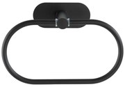 Antikoro matne čierny nástenný držiak na uteráky Wenko Orea Ring Turbo-Loc ®